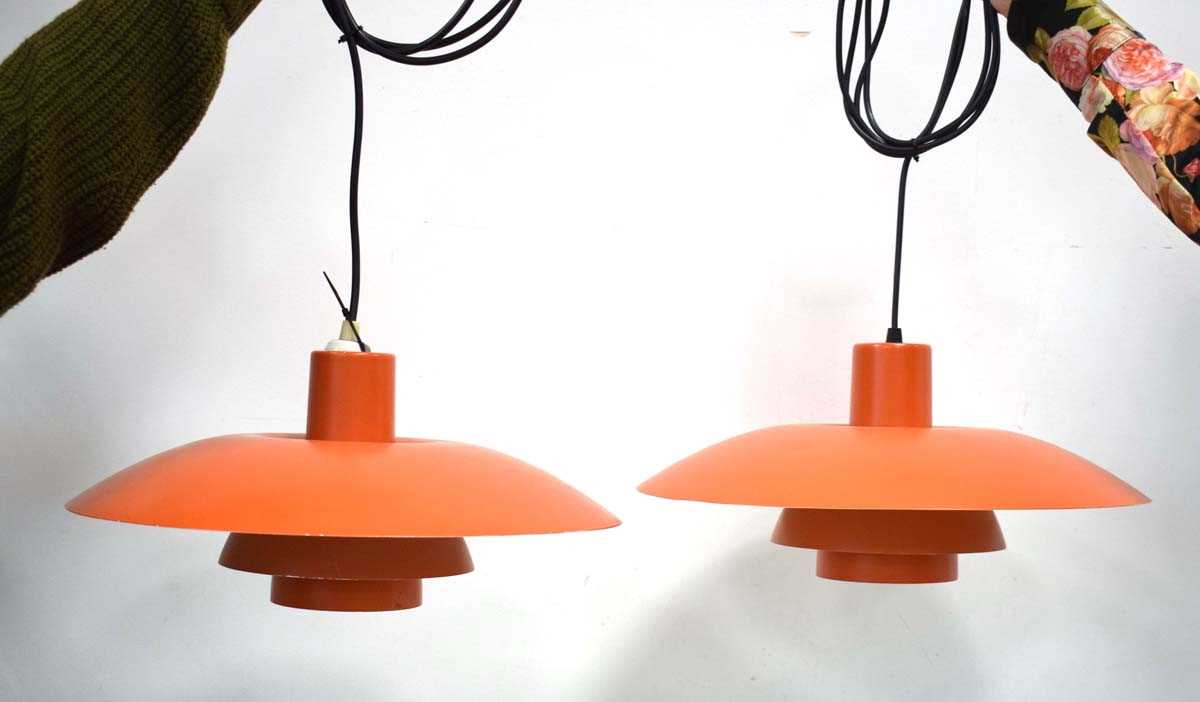 Louis Poulsen for Poul Henningsen, a pair of 1960's Danish 1st-Edition PH4 pendant lamps in - Image 3 of 8
