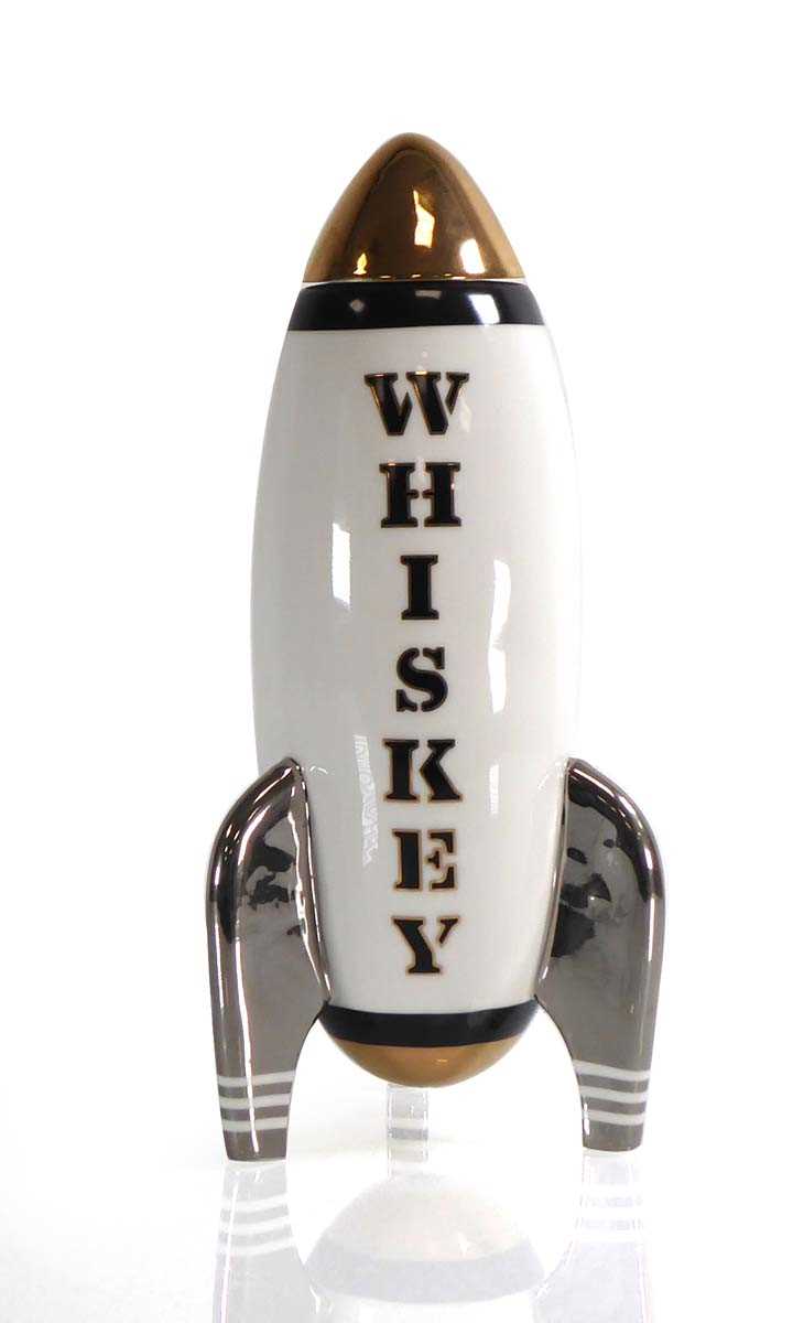 A Jonathan Adler pottery ‘Rocket’ Whisky decanter, h. 31 cm