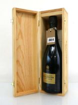 A bottle of Bollinger R.D. 1995 Extra Brut Champagne with own wooden box 75cl