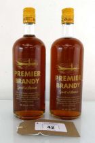 +VAT 2 bottles of Premier Brandy Spirit of Malawi 40% 75cl (Note VAT added to bid price)