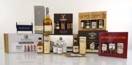 +VAT 8x Whisky Tasting & gift Sets, 1x Glenkinchie 12 year old SMSW 20cl & 2x Edradour 10 year old