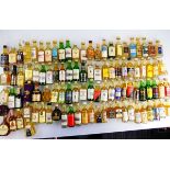 A Collection of approx 103 assorted blended Whisky Miniatures many circa 1980s including Steamboats,