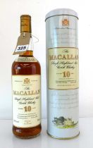 An old bottle of The MACALLAN 10 year old Sherry wood Single Highland Malt Scotch Whisky circa