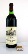 (of Local Interest) A bottle of Bedford School Centenary Cabernet Sauvignon 1987 Barossa Valley