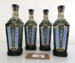 +VAT 4 bottles of Forged Winter Gin from Wakefield 40% 70cl (Note VAT added to bid price)