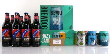 +VAT 11x bottles of Adnams Broadside Strong original 6.3% 50cl & 30 cans of Brewdog, 24x Hazy Jane