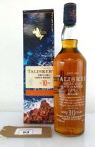 +VAT A bottle of Talisker 10 year old Single Malt Scotch Whisky for The Special Boat Service, with