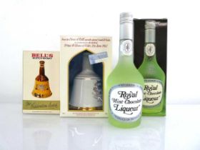 3 bottles, 1x Hallgarten Royal Mint Chocolate Liqueur with box 28.5.5 48cl, 1x Bell's Celebration