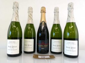 +VAT 5 bottles, 4x Domaine Alain Voge 2019 Saint-Peray Les Bulles d'Alain Brut Rhone, France & 1x