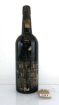 A bottle of 1977 Fonseca Vintage Port Portugal (ullage top shouler)