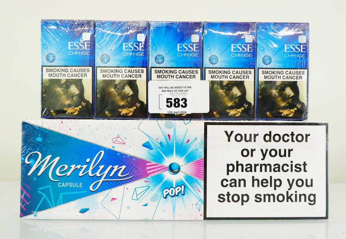 +VAT 2 cartons of 10 packs of 20 Cigarettes, 1x Esse Change Slims & 1x Merilyn Capsule Pop Duty Free