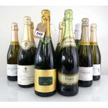 12 assoeted bottles, 3x La Duquesa Privat Cuvee Vintage Wines Cava, 3x Le Dolci Colline Brut