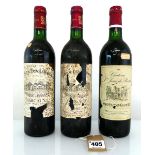 3 bottles, 2x 1985 Chateau Tayac La Rauza Margaux & 1x 1986 Chateau St Jean de Beard Saint-Emilion