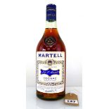 An old bottle of J & F Martell 3star Cognac circa 1950/1960s DF Label No size nor strength Stated