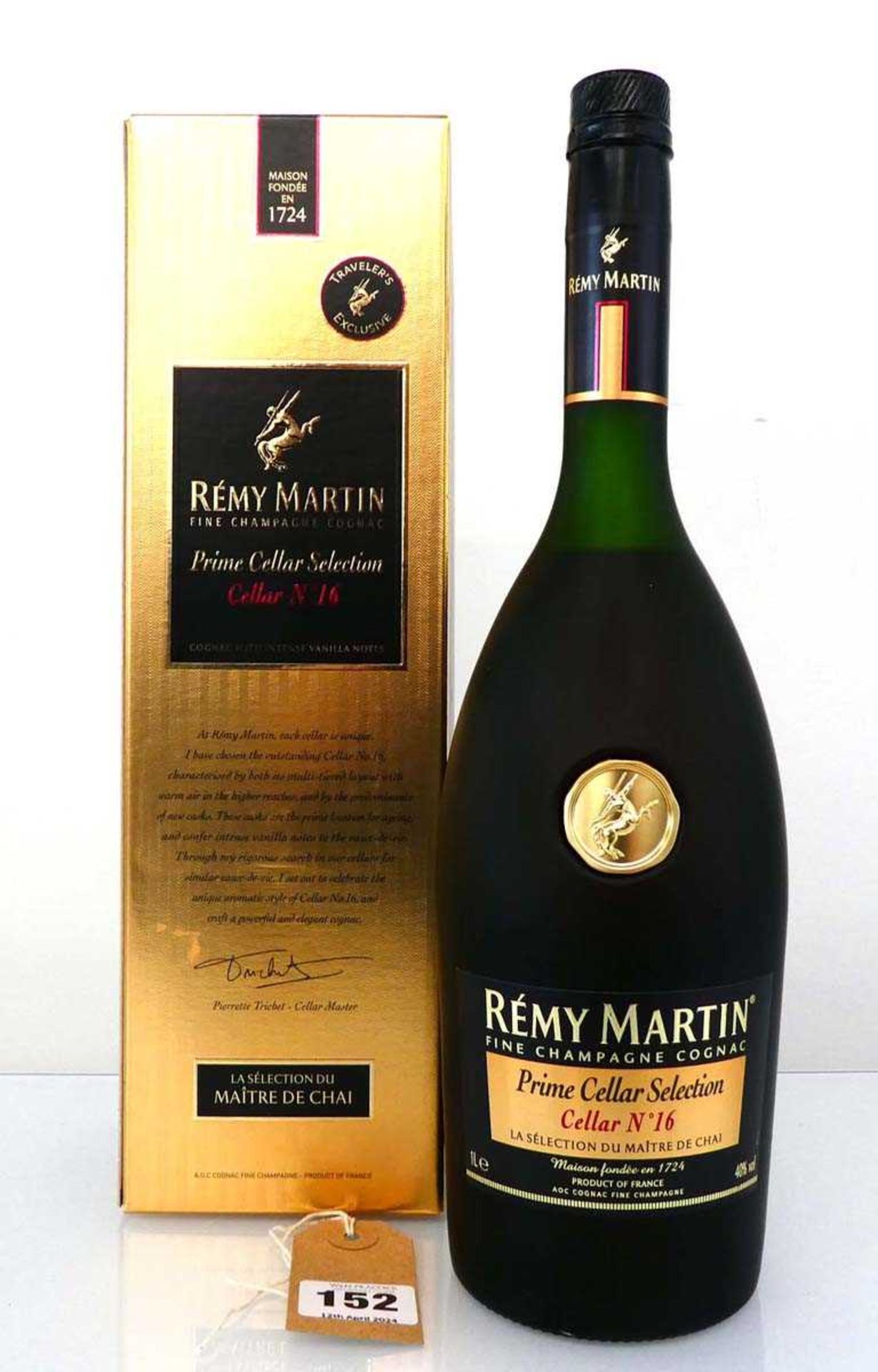 A bottle of Remy Martin Prime Cellar Selection Cellar No.16 Fine Champagne Cognac with box 40% 1