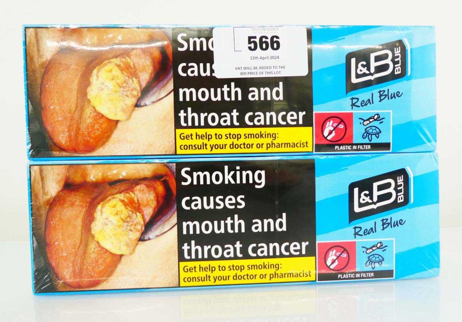 +VAT 2 cartons of 10 Duty Free packs of 20 Lambert & Butler L&B Real Blue Cigarettes (Note VAT added