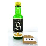 A Miniature of Springbank 12 year old Campbeltown Malt Scotch Whisky Black & White label by J&A