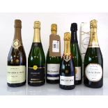 +VAT 5 & a half bottles of Champagne, 1x Laurent Perrier La Cuvee Brut with box, 1x Guy Charbaut