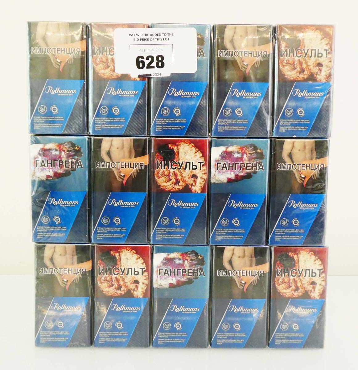 +VAT 3 cartons of 10 Packs of 20 Rothmans Demi Blue Cigarettes (Note VAT added to bid price)