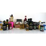 +VAT approx 60 assorted miniatures & small bottles including Vodka, Port, Tequila, Baileys,