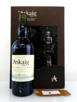 +VAT A Port Askaig Islay Single Malt Scotch Whisky Gift Set with 8 year old bottling 45.8% 70cl &