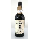 A bottle of Warre's 1966 Vintage Port (ullage top shoulder)