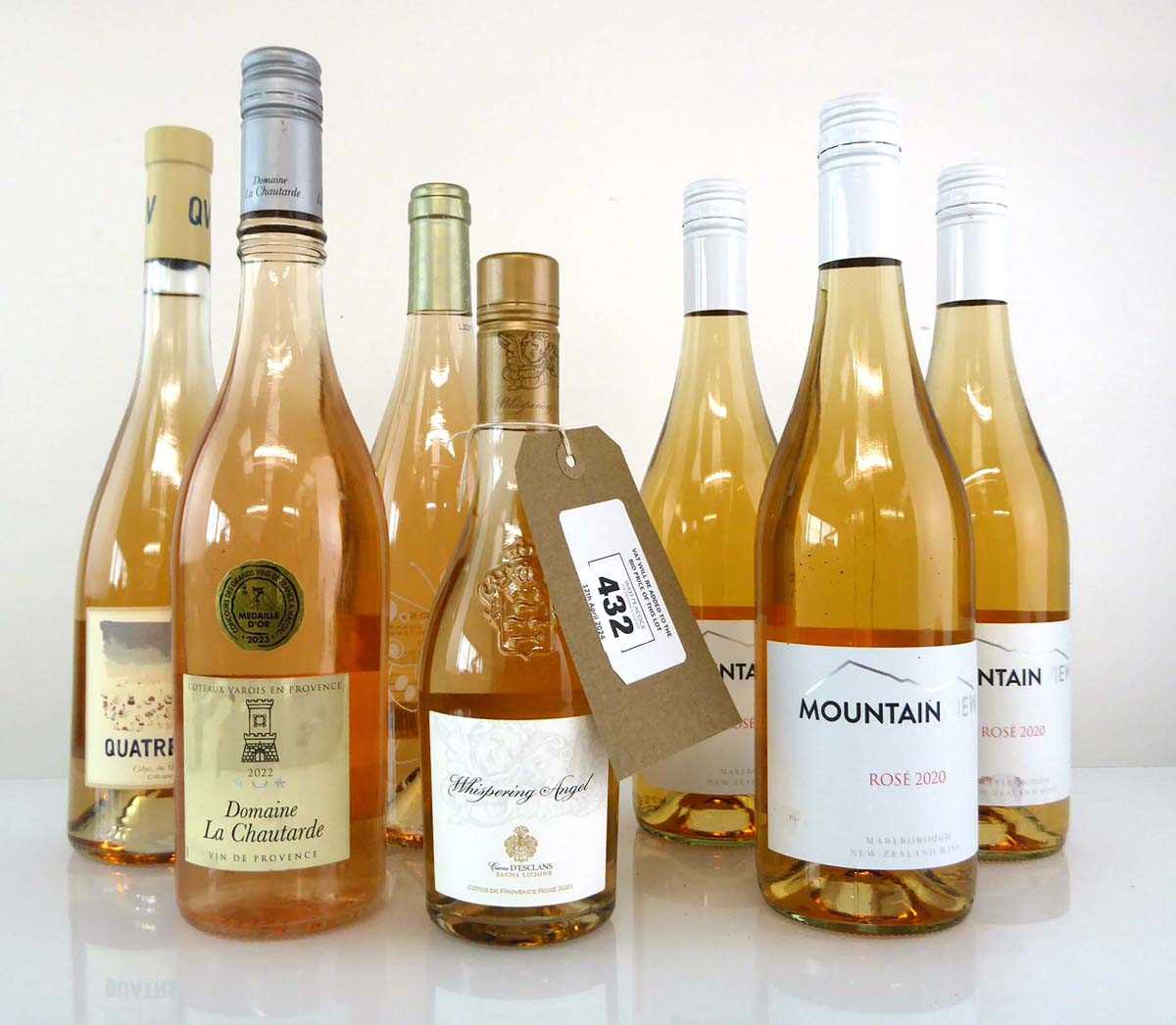 +VAT 6 & a half bottles Rose, 1x Quatre Vin Organic Cots de Provence 2021, 1x Domaine La Chautarde