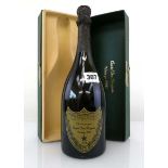 A bottle of Dom Pierre Perignon Brut Vintage 1990 Champagne with box