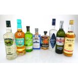 8 bottles, 1x Zubrowka Bison Grass Vodka 37.5% 70cl, 1x Blue Bottle Artisan Dry Gin from Guernsey