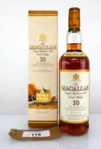 +VAT A bottle of The MACALLAN 10 year old "Easter Elchies House" Single Highland Malt Scotch