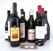 +VAT 12 bottles of Red, 1x Castello Banfi 2020 Rosso di Montalcino DOC, 1x Ventisquero Grey