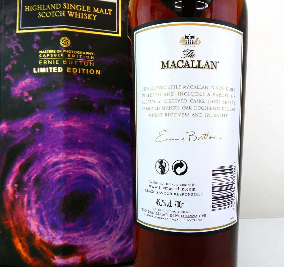 A bottle of The Macallan Estate Reserve Ernie Button Masters of Photography Capsule Edition Highland - Image 3 of 3