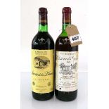 2 bottles, 1x Chateau des Cuquets 1983 Bordeaux (ullage Mid Shoulder) & 1x Bodegas Los Llanos