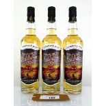 +VAT 3 bottles of The Compass Box The Peat Monster Blended Malt Scotch Whisky 46% 70cl (Note VAT