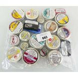 +VAT approx 20 tins/packs of assorted Snuff (Note VAT added to bid price)