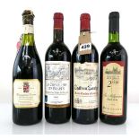 4 bottles, 1x 1983 Chateau Lassegue 1983 Saint-Emilion Grand Cru, France (ullage upper mid