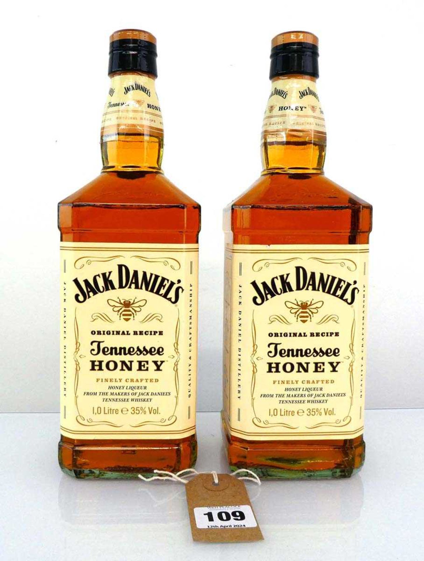 2 bottles of Jack Daniel's Tennessee Honey Liqueur 35% 70cl