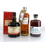 +VAT 3 bottles of Rum, 1x El Dorado Aged 12 years Finest Demerara Rum with box 40% 70cl, 1x Barra