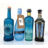 +VAT 4 bottles of Gin, 1x Tarquin's Cornish dry 42% 70cl, 1x Mermaid "blue" gin from The Isle of