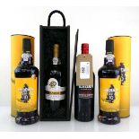 +VAT 4 bottles of Port, 1x Palmer Tribute Aged 40 years Tawny Port with box 20% 75cl, 2x Sandeman