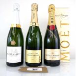 +VAT 3 bottles of Brut Champagne, 1x Baron Albert La Preference Brut Millesime 2017, 1x Nomine