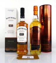 +VAT 2 bottles of Single Malt Scotch Whisky, 1x Bowmore No.1 Islay Malt with box 40% 70cl & 1x The