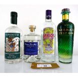 +VAT 4 bottles of Gin, 1x Mermaid Zest Gin from The Isle of Wight 40% 70cl, 1x Sipsmith London Dry