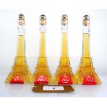 +VAT 4 small Eiffel Tower shaped bottles of XO French Brandy by Vinessen 40% 20cl each (Note VAT