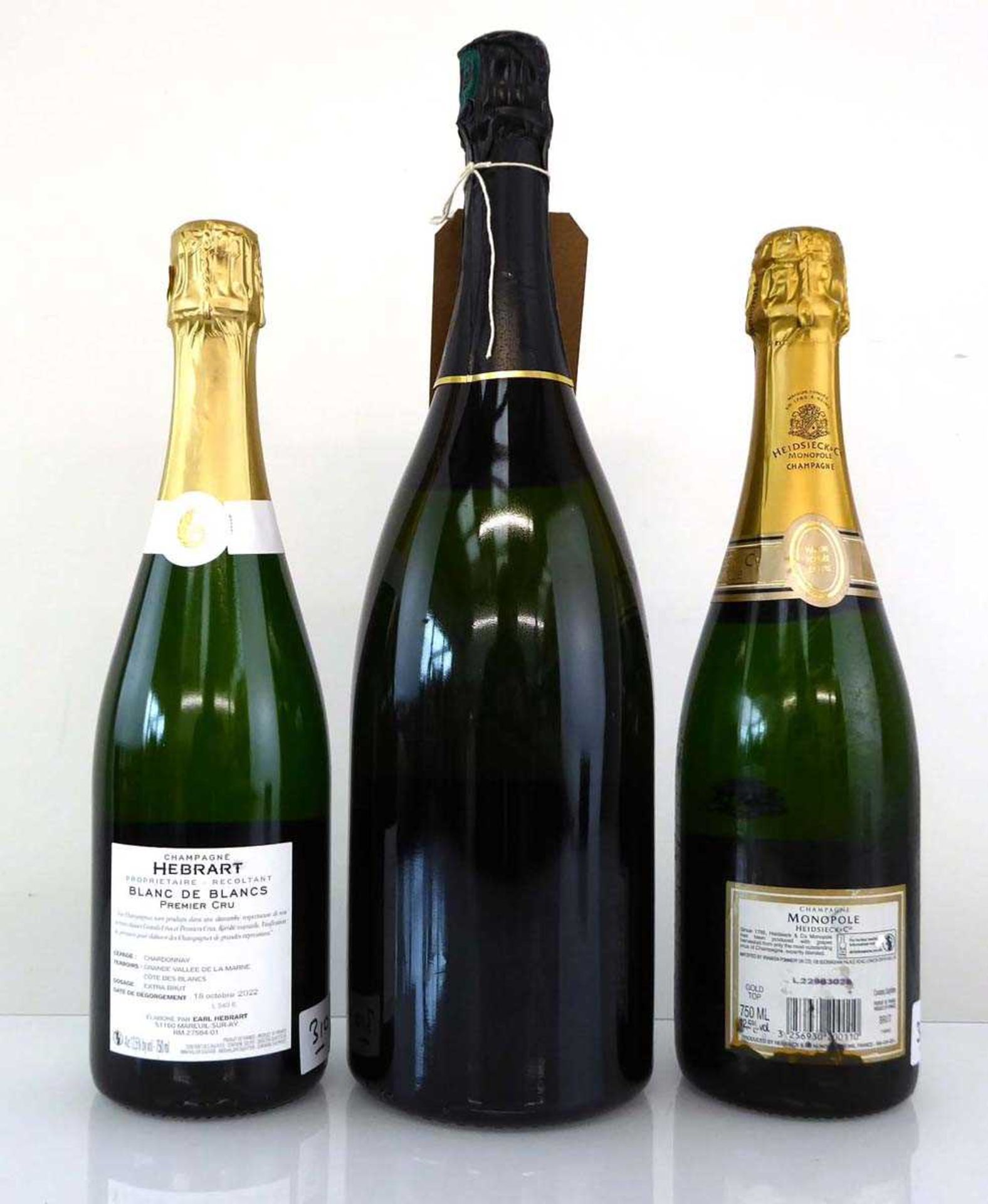 +VAT 3 bottles of Chamagne, 1x Magnum of Biard-Loyaux with personalised label 150cl, 1x Marc Hebrart - Image 2 of 2