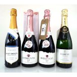 +VAT 5 bottles of Brit Fizz, 3x 2018 Rathfinny Estate Brut Rose Sussex 75cl, 1x Nyetimber Classic