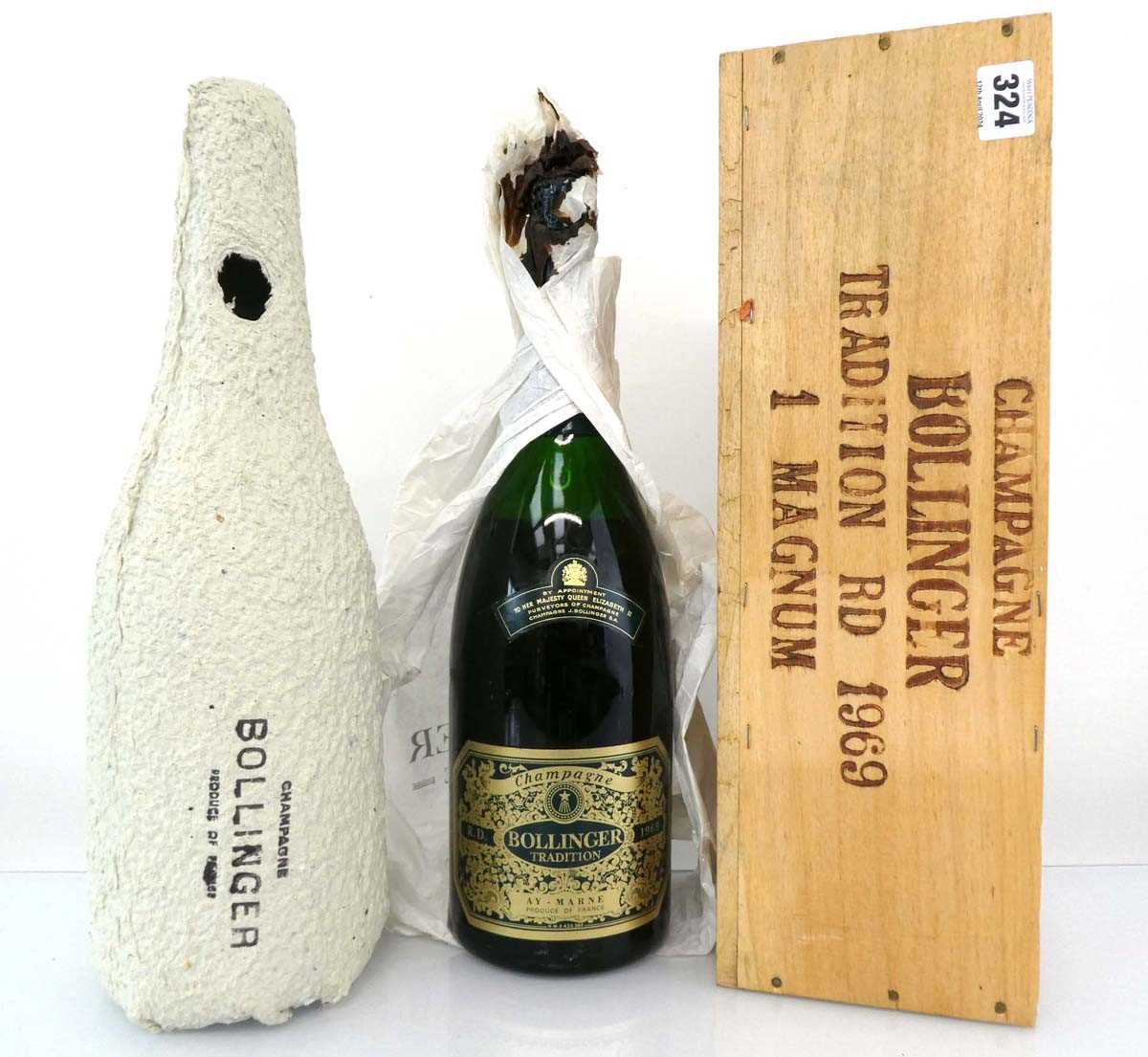A Magnum of Bollinger Tradition RD 1969 Champagne Degorge 1978 with own Harrods London wooden box ( - Image 2 of 2