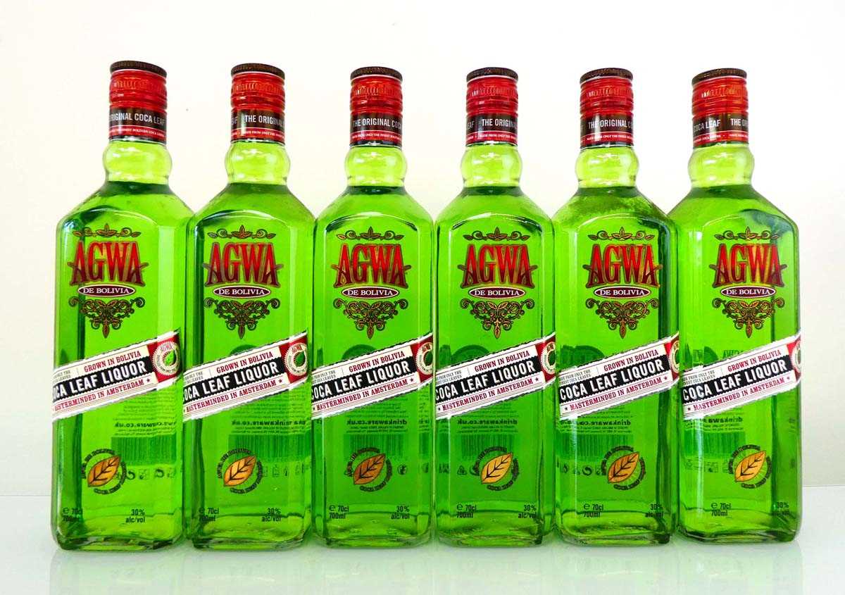 +VAT A box of 6 bottles of AGWA De Bolivia Coco Leaf Liquor 30% 70cl (Note VAT added to bid price)