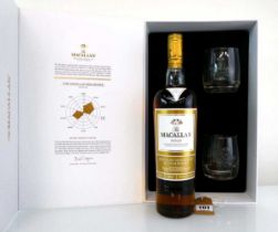The MACALLAN 1824 Series Gold Limited Edition Gift Pack with a bottle of The MACALLAN Gold