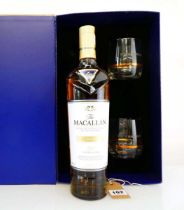 The MACALLAN Gold Double Cask Limited Edition Gift Pack with a bottle of The MACALLAN Gold